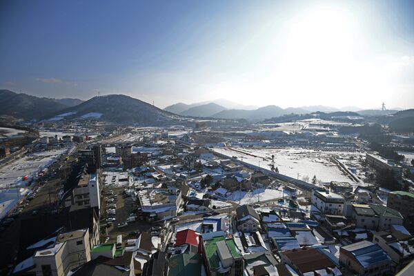 Вид на один из районов в Пхенчхане