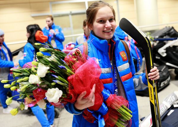 Хоккеистка женской сборной России Елена Дюбина