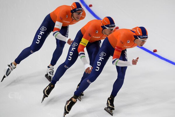 Спортсмены сборной Нидерландов по конькобежному спорту