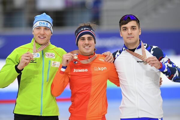Нико Иле (Германия), Ян Смекенс (Нидерланды) и Руслан Мурашов (Россия) (слева направо)