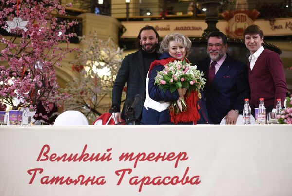 Илья Авербух, Татьяна Тарасова, Михаил Куснирович и Алексей Ягудин (слева направо)