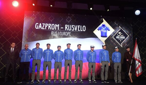 Презентация состава команды Газпром-Русвело на многодневную гонку Мирового тура Тур Абу-Даби