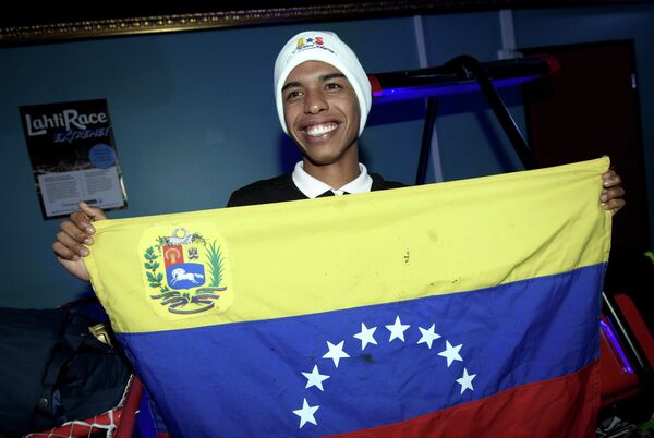 Венесуэльский лыжник Адриан Солано
