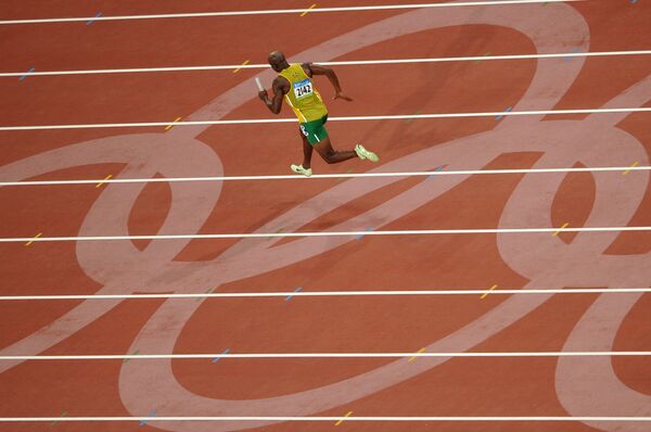 Ямайский спринтер во время Олимпийских игр 2008 года в Пекине