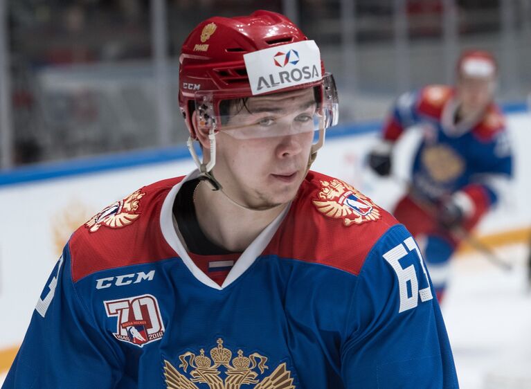 Нападающий сборной России Павел Красковский Нападающий сборной России Павел Красковский