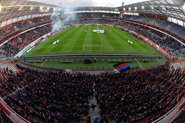 Стадион Локомотив перед матчем чемпионата России по футболу