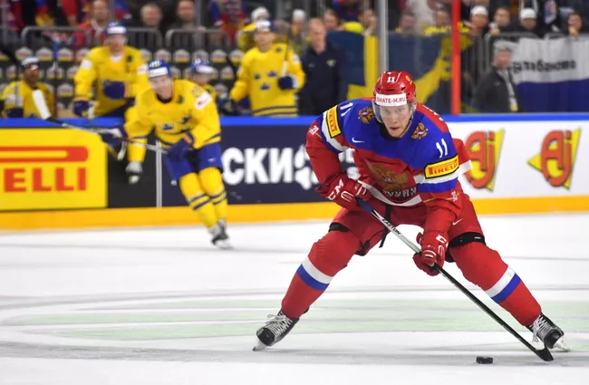 Форвард сборной России Сергей Андронов