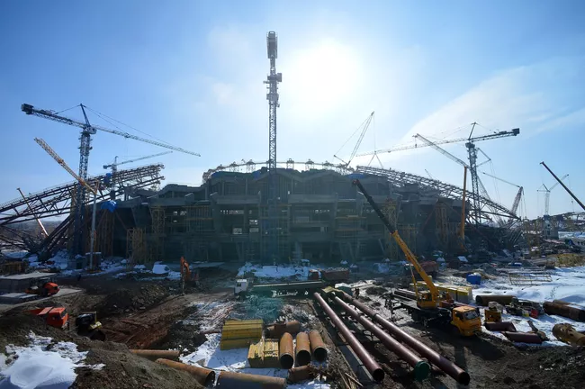 Строительство стадиона Самара Арена