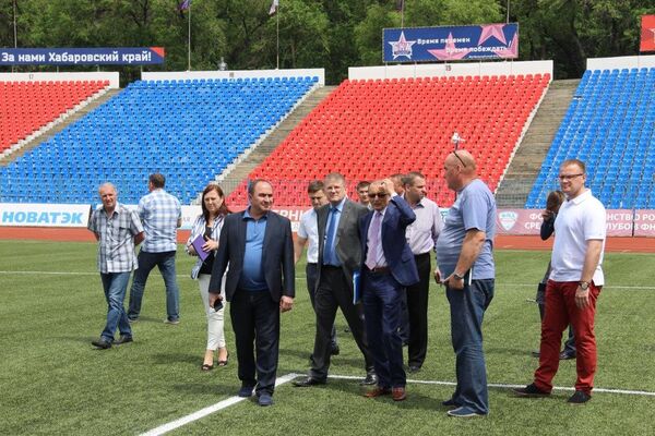 Комиссия РФПЛ осматривает домашний стадион клуба СКА-Хабаровск