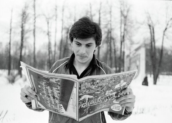Вратарь сборной команды СССР по футболу Ринат Дасаев (1983 год)