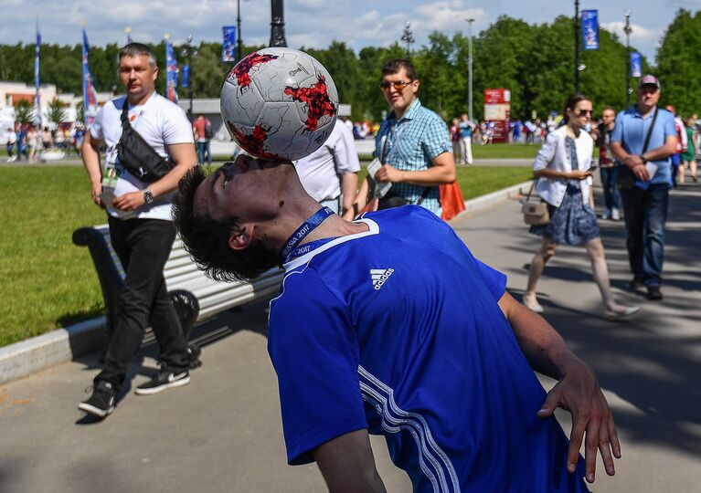 Стадион Санкт-Петербург Арена перед матчем открытия Кубка конфедераций-2017