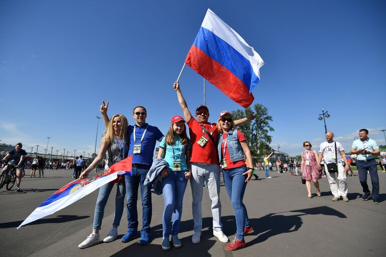 Стадион Санкт-Петербург Арена перед матчем открытия Кубка конфедераций-2017