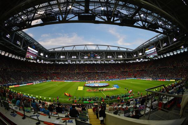 Стадион Спартак перед началом матча Кубка конфедераций-2017 по футболу между сборными Камеруна и Чили