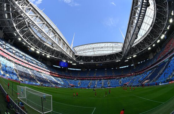 Стадион Санкт-Петербург перед матчем