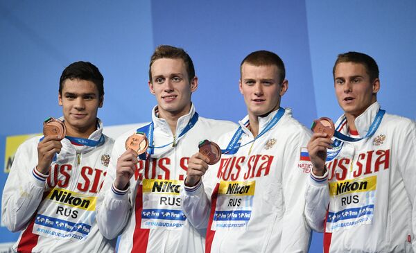 Евгений Рылов, Кирилл Пригода, Александр Попков, Владимир Морозов (слева направо)
