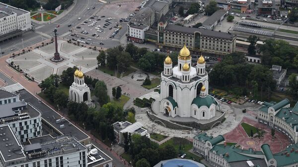 Кафедральный собор Христа Спасителя и площадь Победы в Калининграде