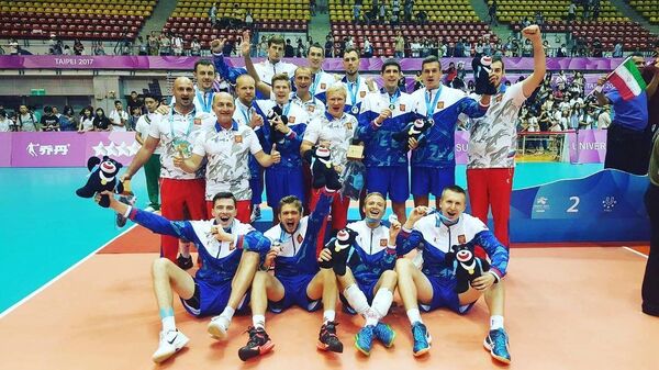 Волейболисты сборной России, выступавшие на Универсиаде в Тайбэе
