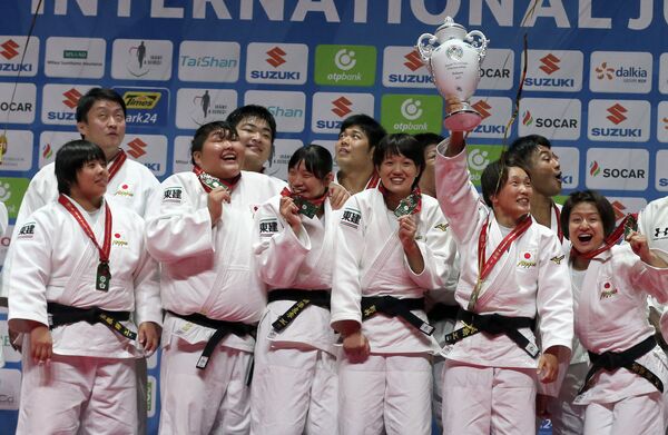 Дзюдоисты сборной Японии на чемпионате мира