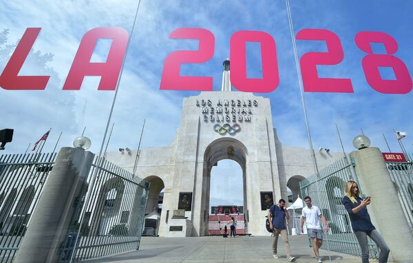 Логотип Олимпийских игр 2028 года в Лос-Анджелесе