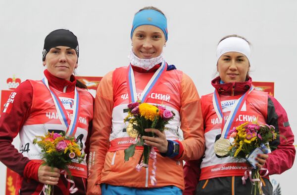 Валентина Телицина, Ульяна Кайшева, Дарья Виролайнен (слева направо)