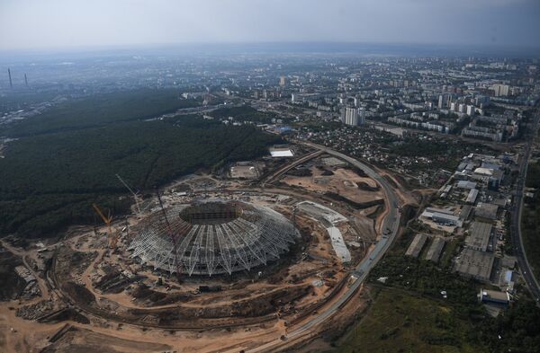 Строящийся стадион Самара Арена