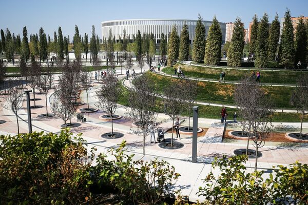 Новый парк отдыха возле стадиона ФК Краснодар