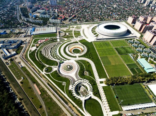 Новый парк отдыха возле стадиона ФК Краснодар