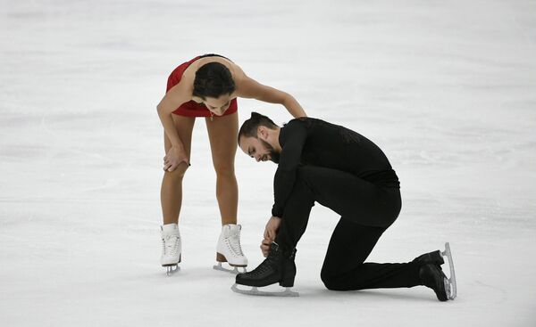 Ксения Столбова и Федор Климов на турнире Finlandia Trophy.