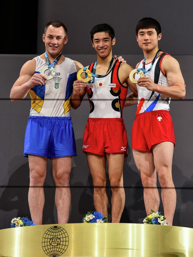 Украинец Игорь Радивилов, японец Кэндзо Сираи и южнокореец Ким Хансоль (слева направо)