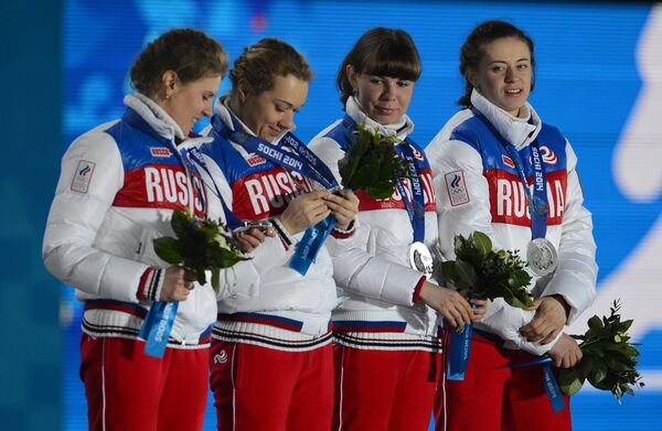 Яна Романова, Ольга Зайцева, Екатерина Шумилова, Ольга Вилухина (слева направо)