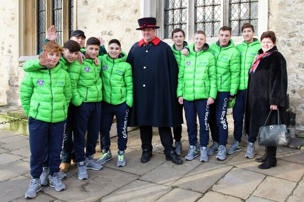 Юные российские футболисты на базе лондонского Арсенала