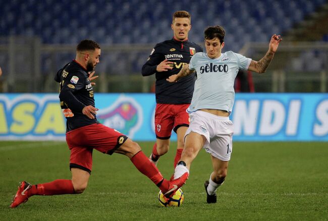 Игровой момент матча чемпионата Италии Лацио - Дженоа