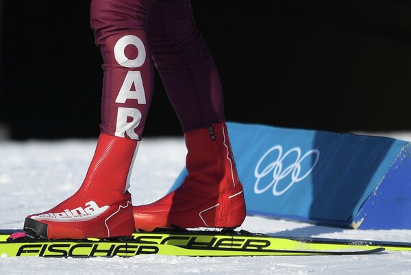 Олимпийская спортсменка из России на тренировке в лыжном центре Альпензия