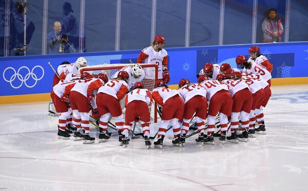 Российские хоккеистки перед матчем против США
