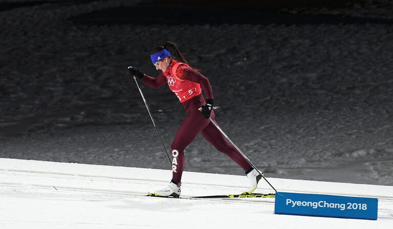 Российская лыжница Наталья Непряева