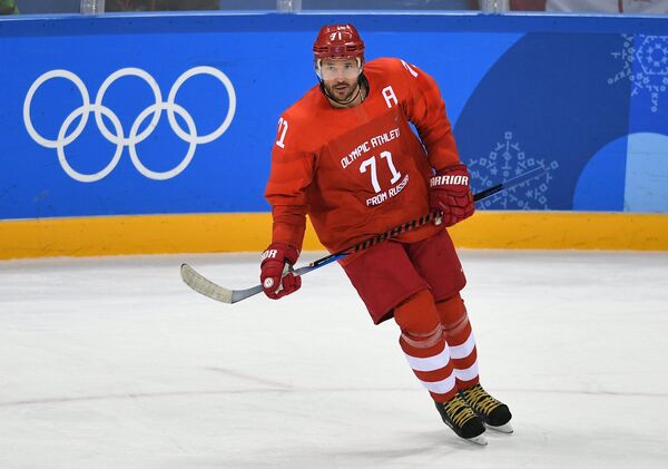 Нападающий сборной России Илья Ковальчук