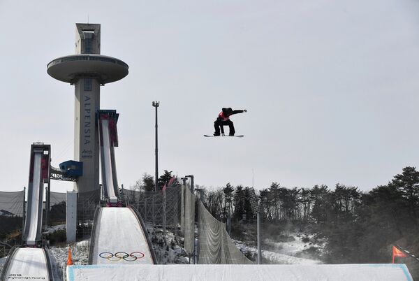 Сноубордист на Олимпийских играх в Пхенчхане