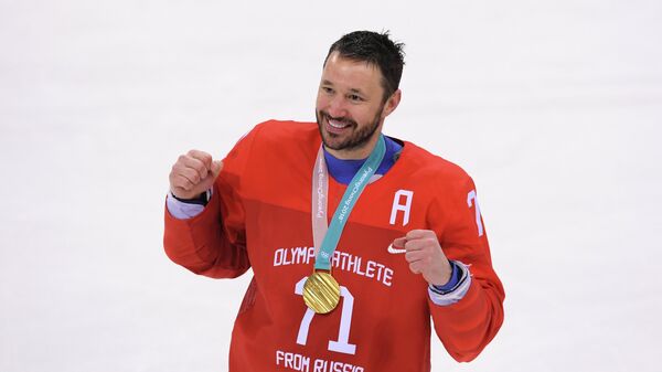Нападающий сборной России Илья Ковальчук