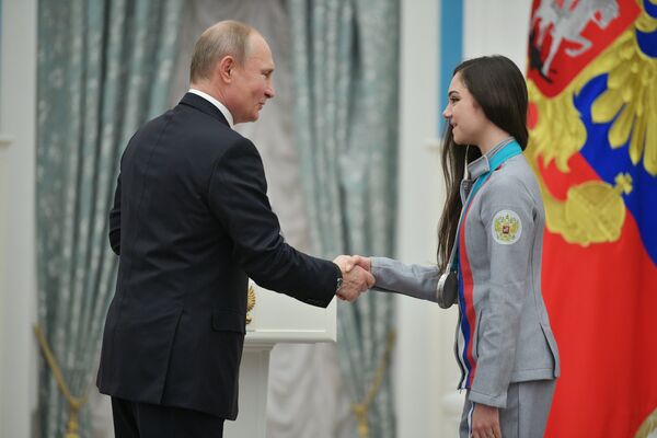 Владимир Путин и Евгения Медведева