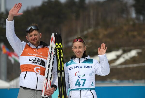 Михалина Лысова со своим ведущим Алексеем Ивановым
