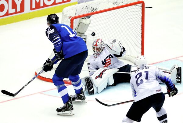Матч чемпионата мира по хоккею 2018 между сборными Финляндии и США