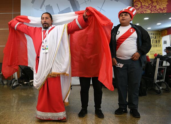 Болельщики сборной Перу в аэропорту Шереметьево