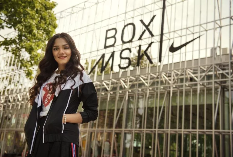 Евгения Медведева на открытии Nike Box MSK Евгения Медведева на открытии Nike Box MSK