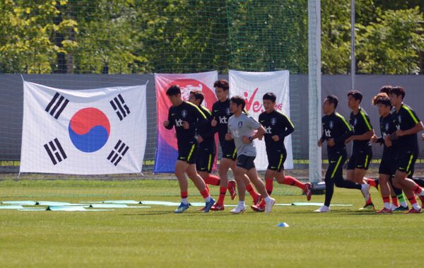 Тренировка сборной Южной Кореи