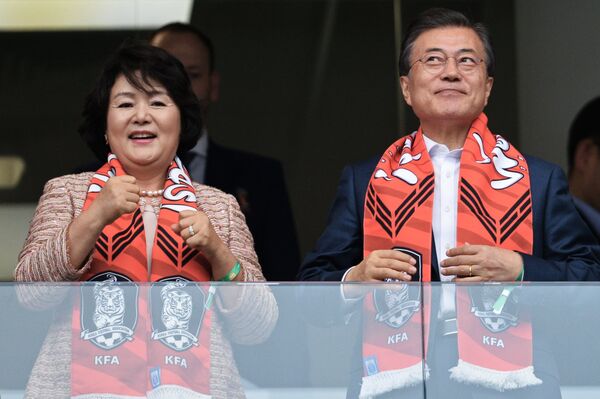 Президент Республики Корея Мун Чжэ Ин с супругой Ким Джонсук