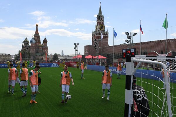 Парк футбола ЧМ-2018 на Красной площади в Москве