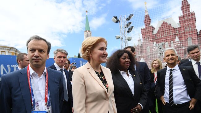 Открытие Парка футбола ЧМ-2018 на Красной площади