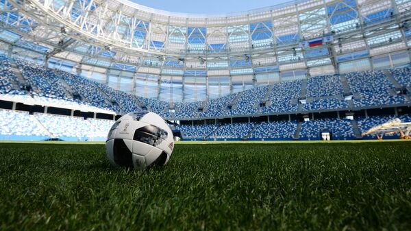 Футбольный мяч на Стадионе Нижний Новгород