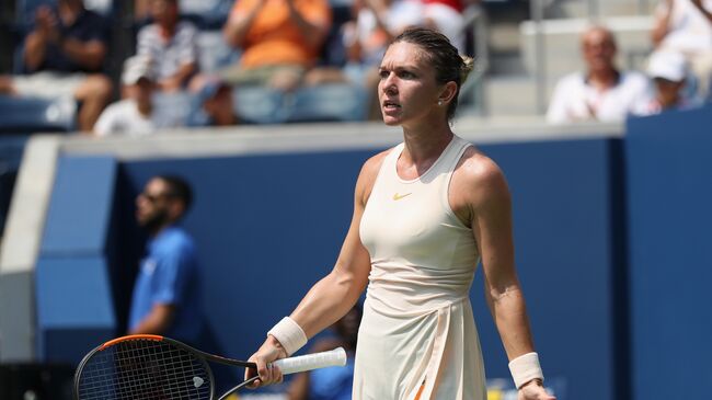 Симона Халеп на матче US Open