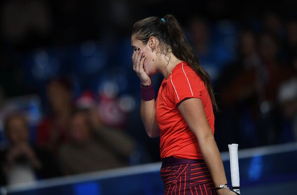 Дарья Касаткина в финальном матче одиночного разряда ВТБ Кубка Кремля против Онс Джабер